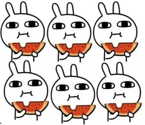 简笔画吃瓜图片,简笔画中的夏日清凉时光